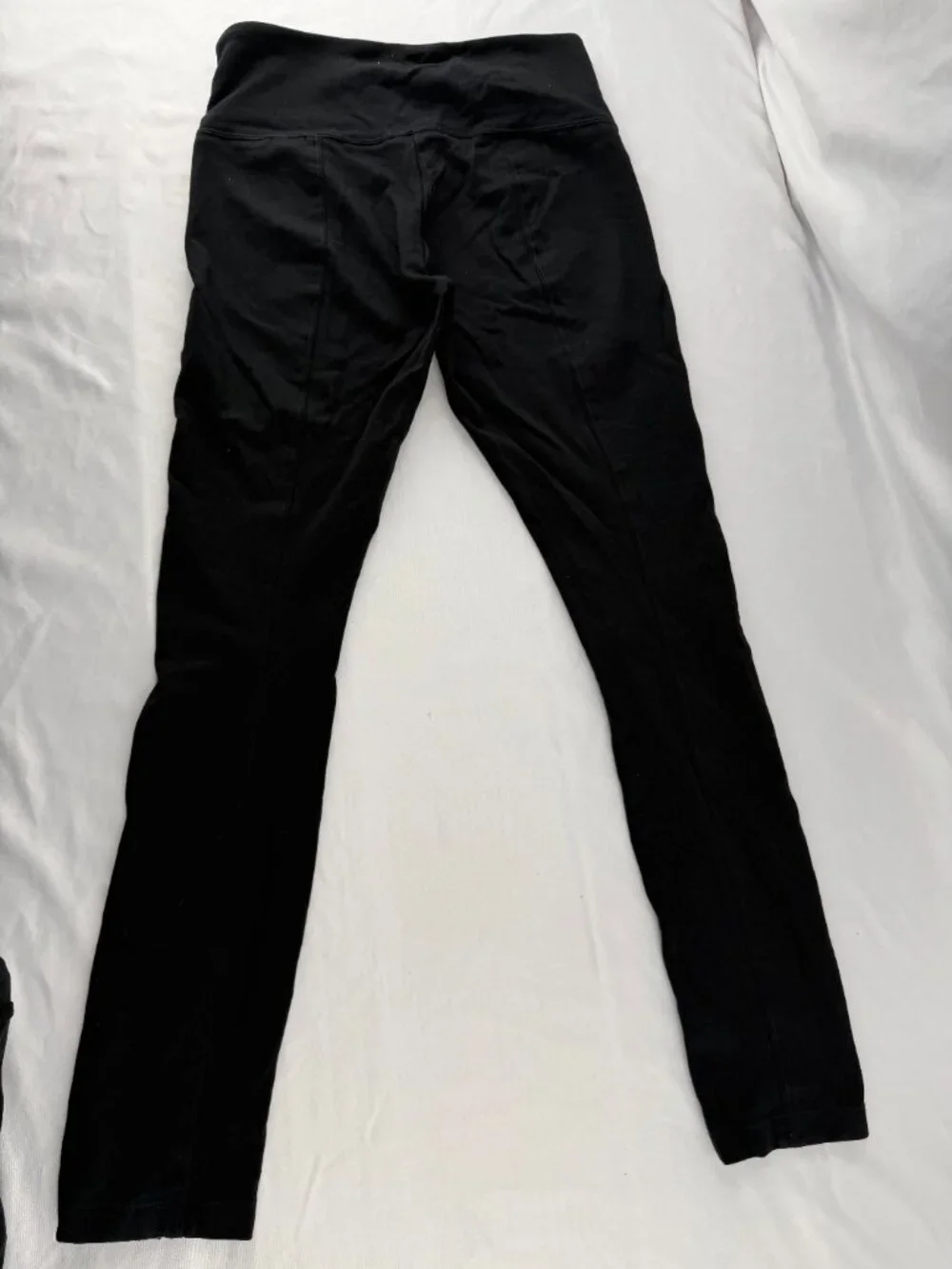 White House Black Market Black Seamed Leggings Pants Stretch Size S